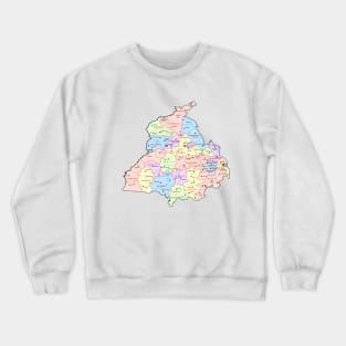 Punjab illustrated map Crewneck Sweatshirt